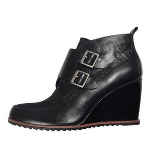 Korks by Kork-Ease Hanska Wedge Booties Black